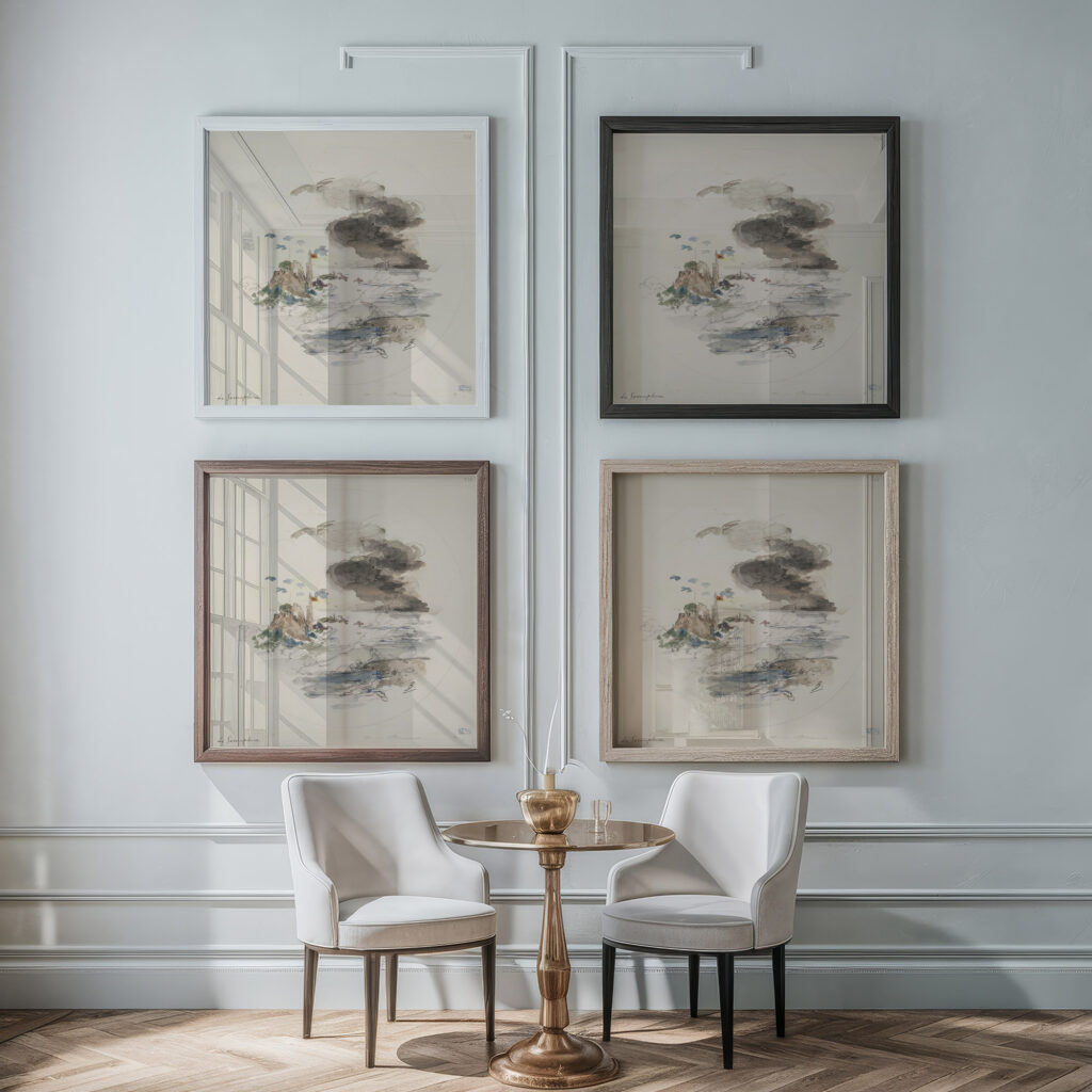 Le semaphore 1875 Felix Bracquemond framed posters mockup