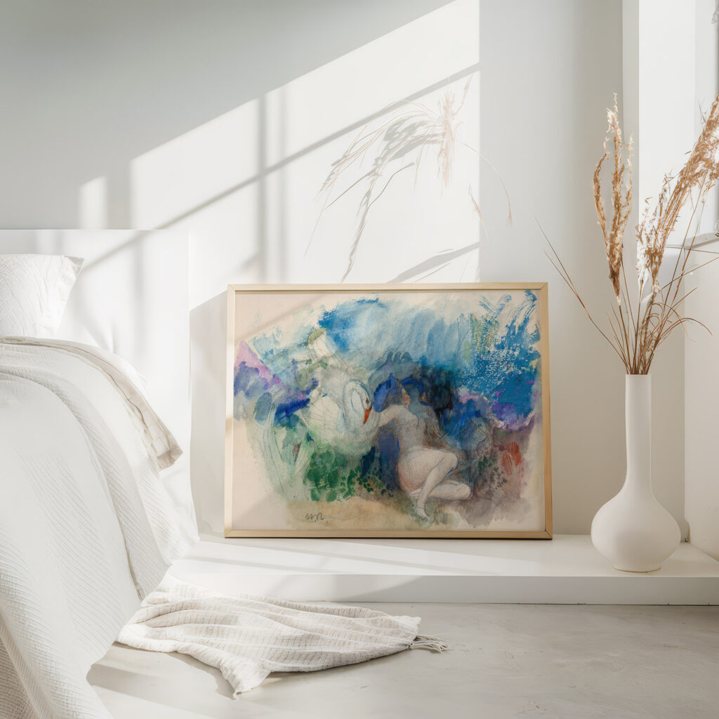 Leda et le cygne Odilon Redon 4 mockup