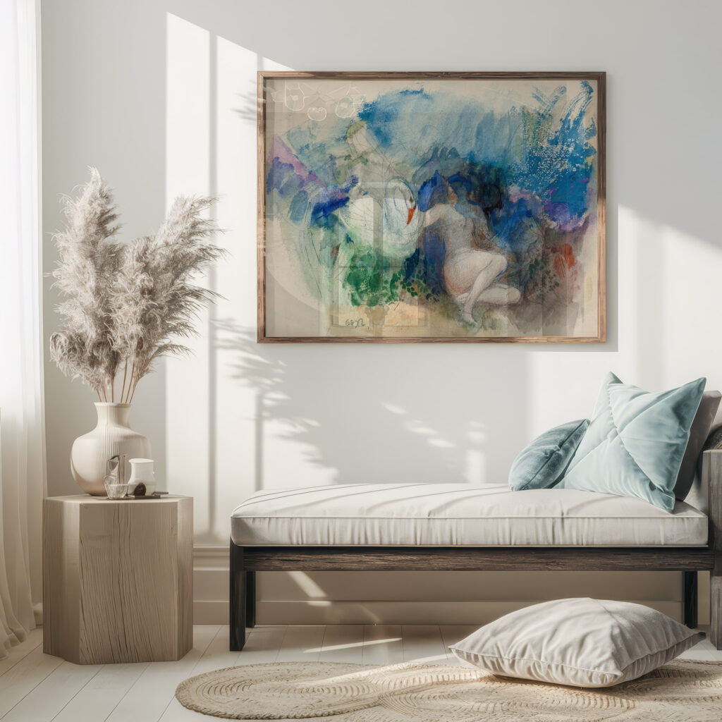 Leda et le cygne Odilon Redon 5 mockup