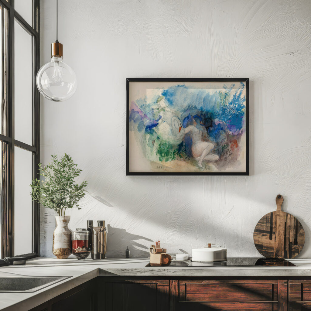Leda et le cygne Odilon Redon 6 mockup