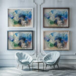 Leda et le cygne Odilon Redon framed posters mockup