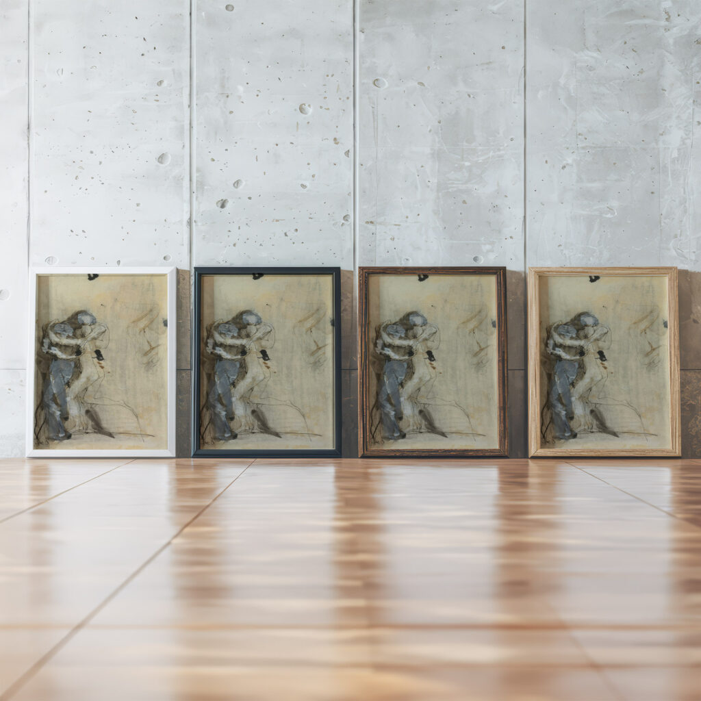 Lenfant Prodigue circa 1880 1884 Auguste Rodin framed posters mockup
