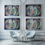 Les Acrobates au cirque 1927 Georges Valmier framed posters mockup