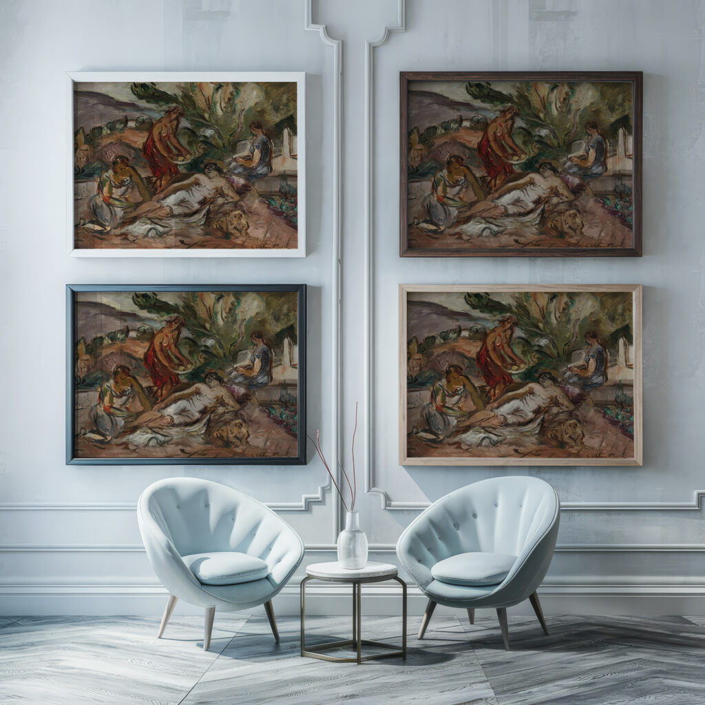 Les Baigneuses 1929 Emile Othon Friesz framed posters mockup