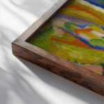 Les Cavaliers 1913 Amadeo de Souza Cardoso close up dark wood mockup