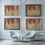 Les Enfants Roussel a table 1902 Edouard Vuillard framed posters mockup