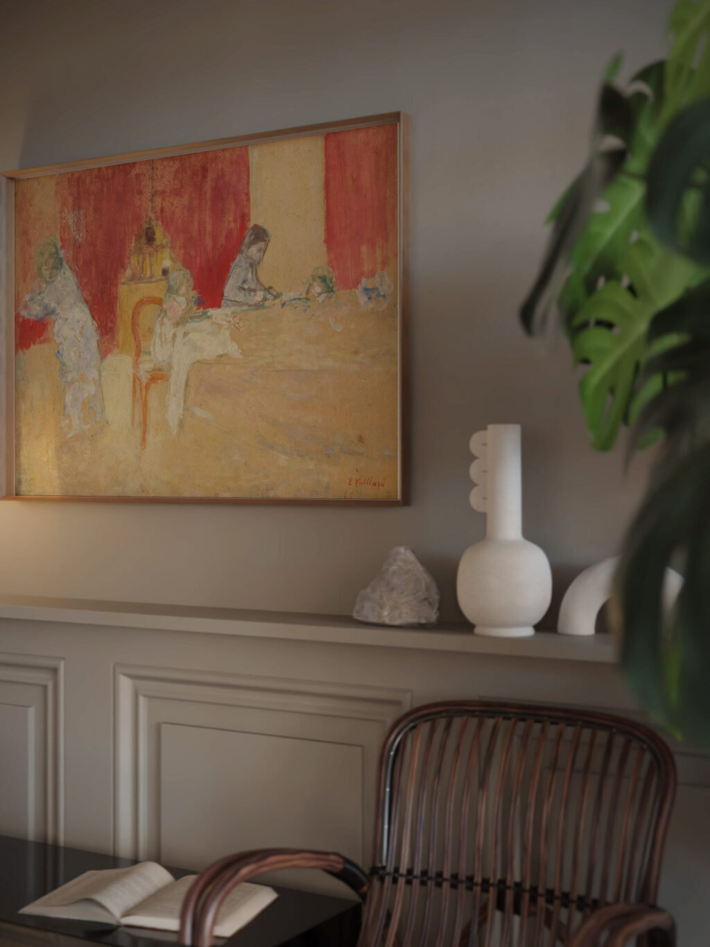 Les Enfants Roussel a table 1902 Edouard Vuillard video mockup