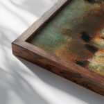 Les Maisons sur leau Berneval ou le Canal – clair de lune 1903 Henri Le Sidaner close up dark wood mockup