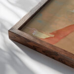 Les Toits rouges Eze 1884 85 Henri Edmond Cross close up dark wood mockup