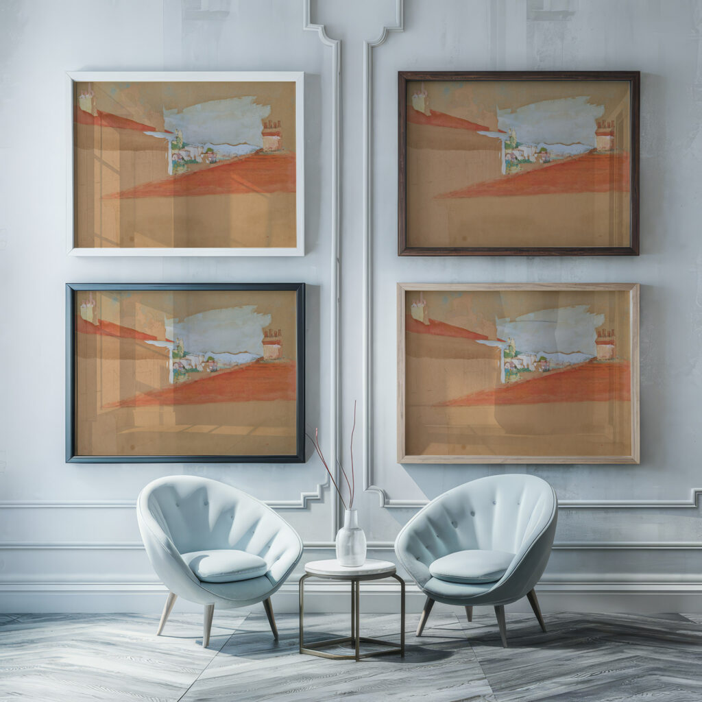 Les Toits rouges Eze 1884 85 Henri Edmond Cross framed posters mockup