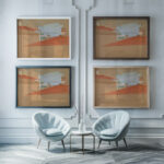 Les Toits rouges Eze 1884 85 Henri Edmond Cross framed posters mockup