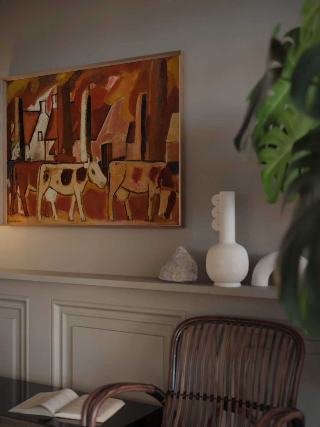 Les Vaches Dans Une Mene Vers Letable 1930 33 Gustave De Smet video mockup