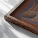 Les figues 1924 Juan Gris close up dark wood mockup