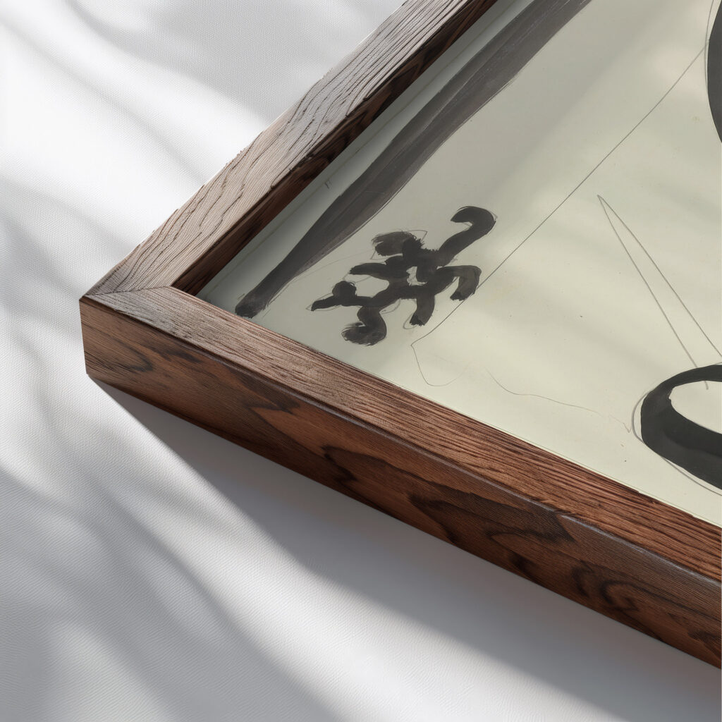 Lesender und junges Madchen Storung 1928 Ernst Ludwig Kirchner close up dark wood mockup