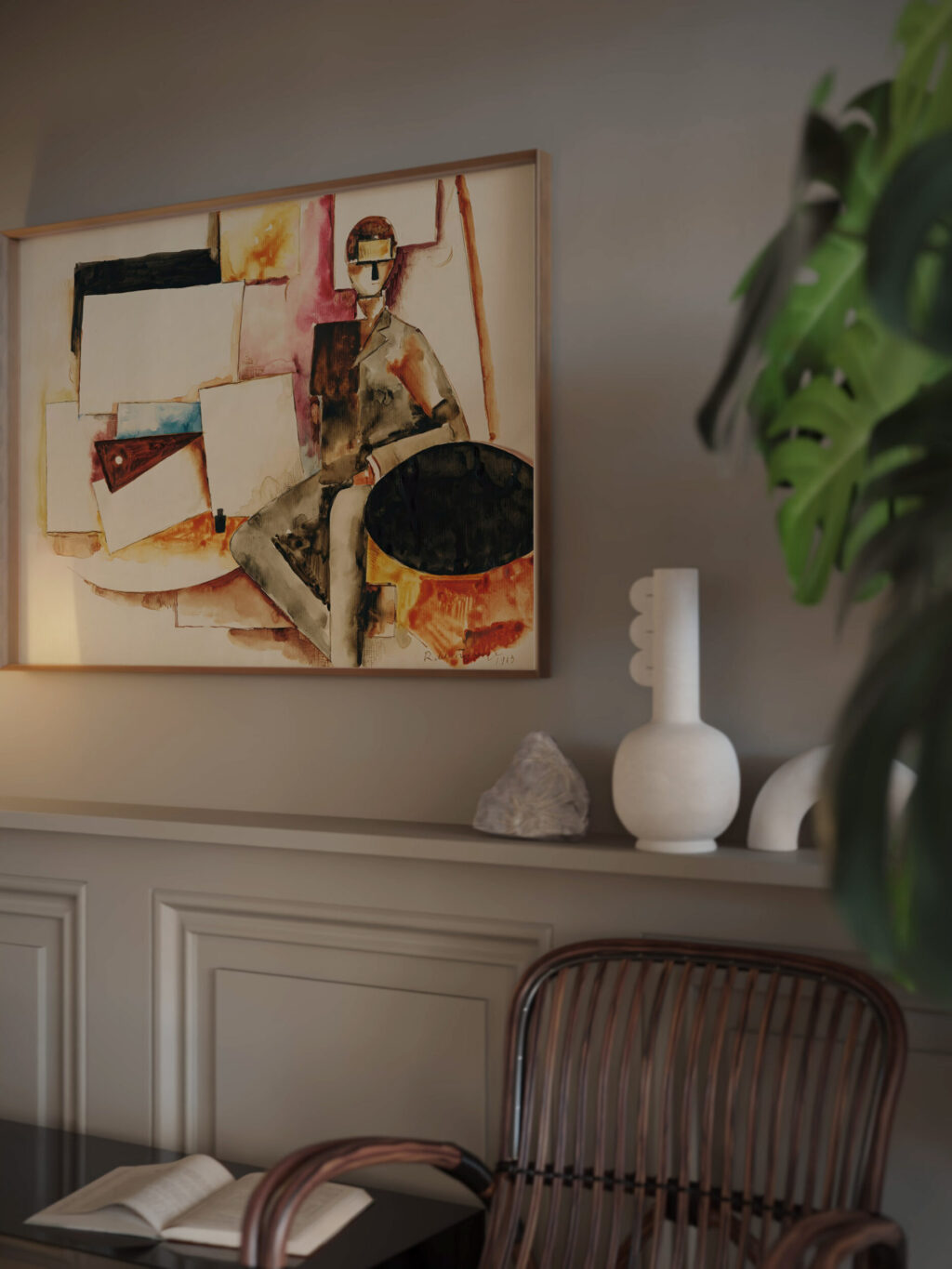Letude Pour Lhomme Assis 1913 Roger de La Fresnaye video mockup