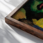 Leute am blauen See 1913 August Macke close up dark wood mockup