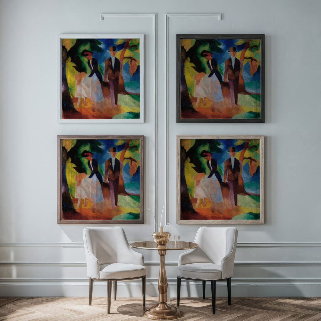 Leute am blauen See 1913 August Macke framed posters mockup