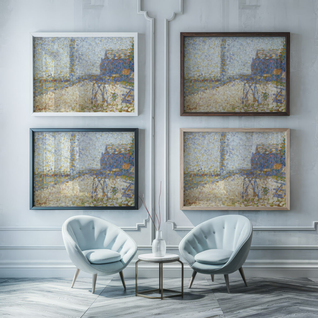 Lhospice Et Le Phare De Honfleur Georges Seurat framed posters mockup