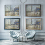 Lhospice Et Le Phare De Honfleur Georges Seurat framed posters mockup