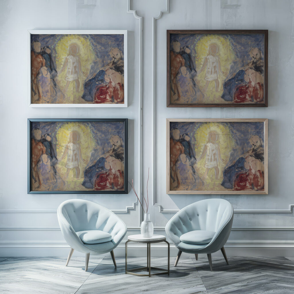 Lichtgestalt Studie Broncia Koller Pinell framed posters mockup