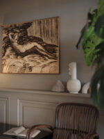 Liggende ged og tre far naer obelisk med buste af romersk kejser 1664 – 1665 Johann Heinrich Roos video mockup