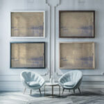 Lighting Up Joseph Pennell framed posters mockup