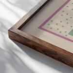 Lilies close up dark wood mockup