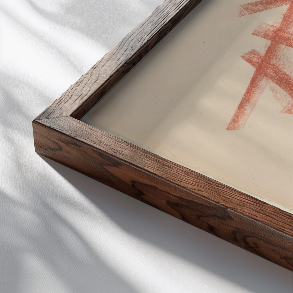 Linear Composition 1920 Alexander Rodchenko close up dark wood mockup