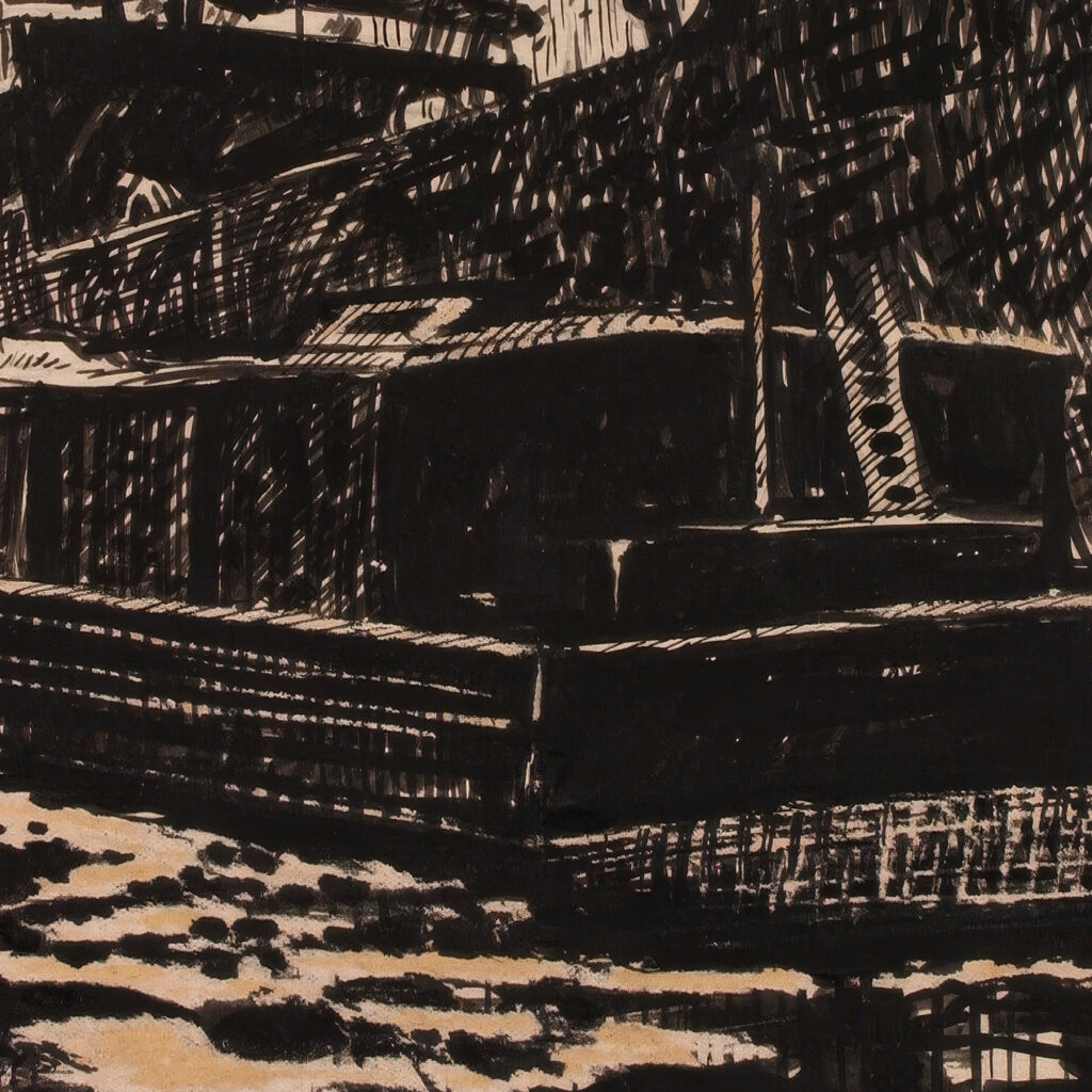 Liner and Tug ca. 1914 1918 Henry Lyman Sayen 8 mockup