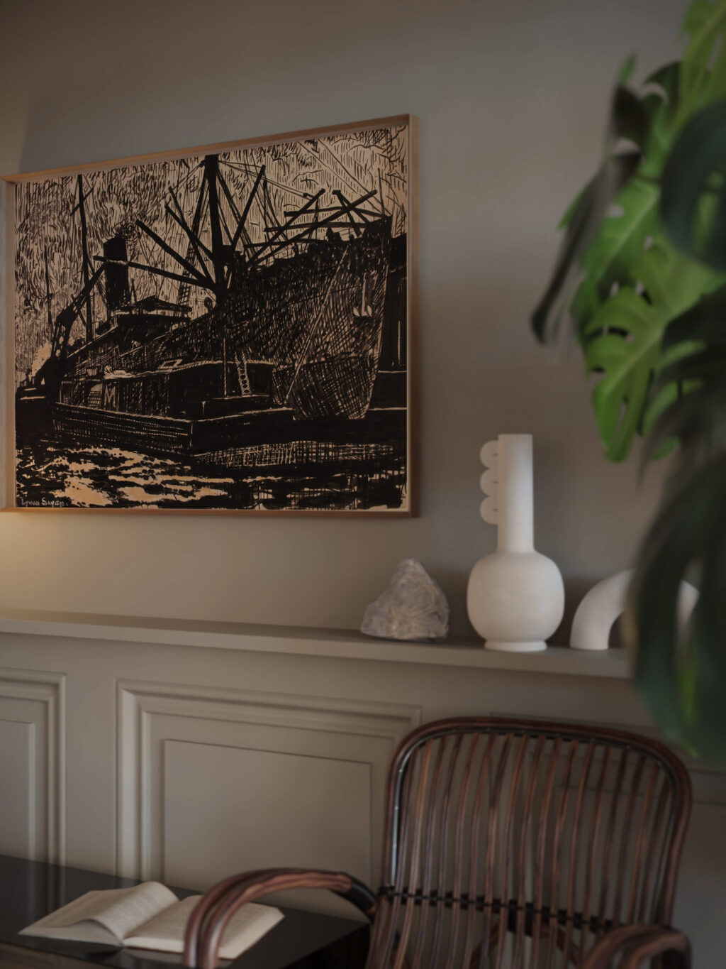 Liner and Tug ca. 1914 1918 Henry Lyman Sayen video mockup