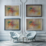 Linie Line 1929 Wassily Kandinsky framed posters mockup