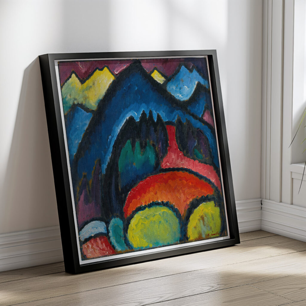 Lithograph Blue The Boat 1922 Wassily Kandinsky 4 mockup