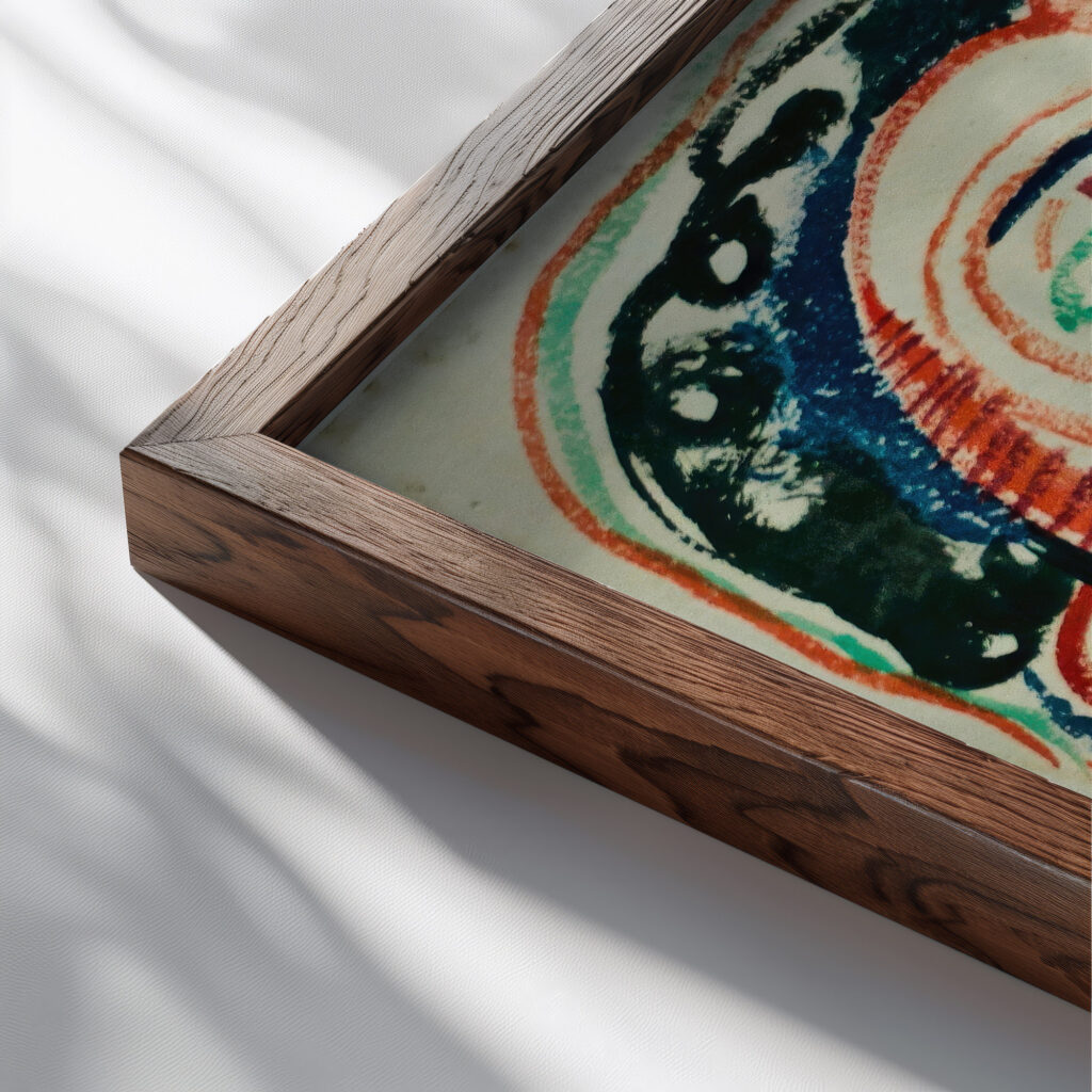 Litoral Head c.1914 1915 Amadeo de Souza Cardoso close up dark wood mockup
