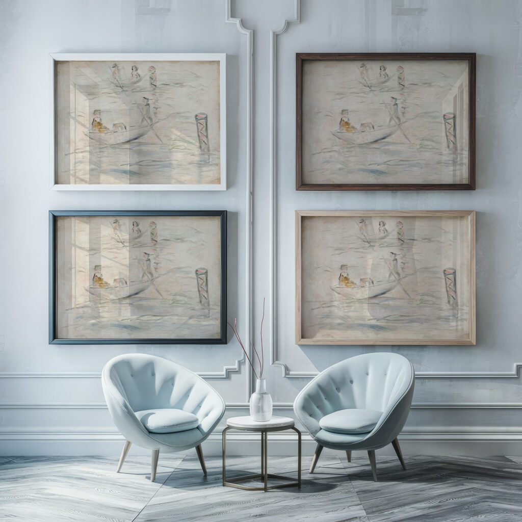 Lodki 1929 Tadeusz Makowski framed posters mockup