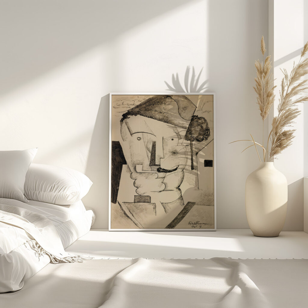 Lofficier Au Bonnet De Police 1917 Roger de La Fresnaye 4 mockup