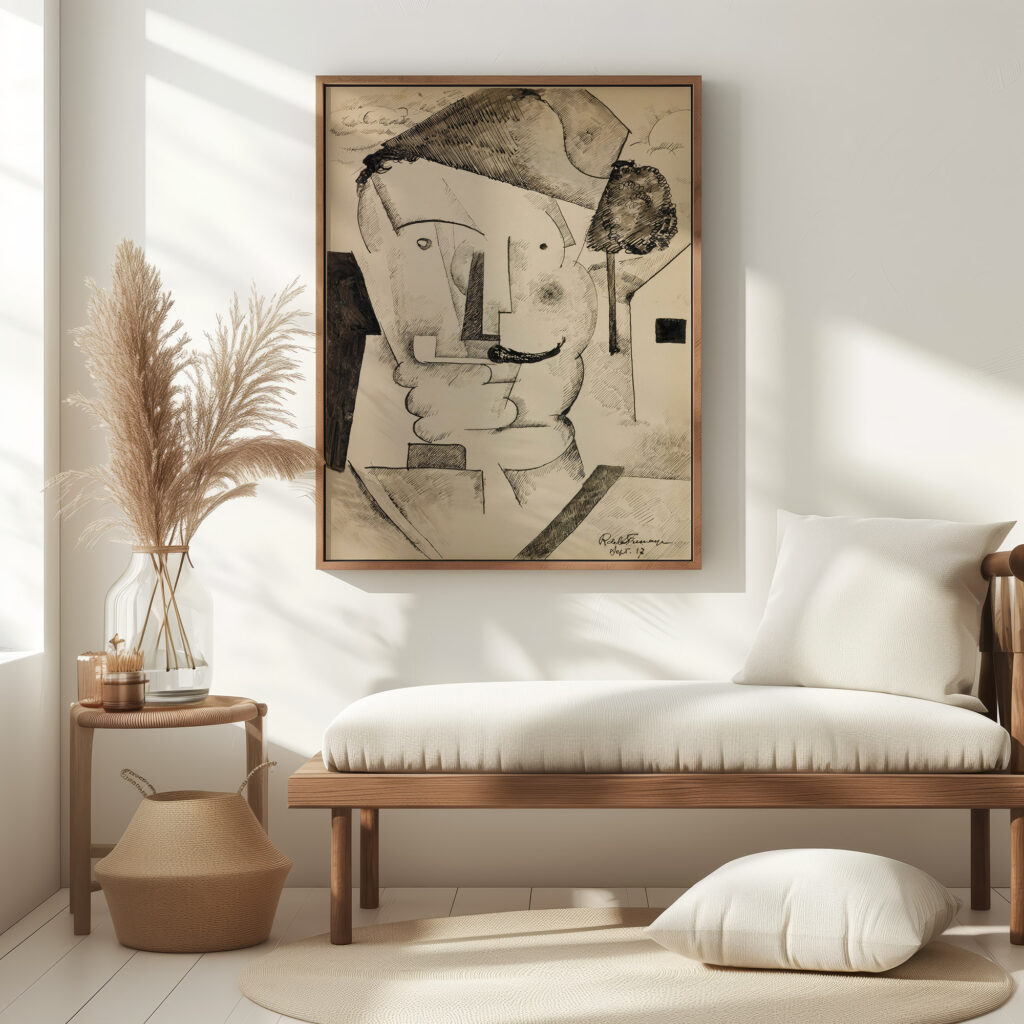 Lofficier Au Bonnet De Police 1917 Roger de La Fresnaye 5 mockup