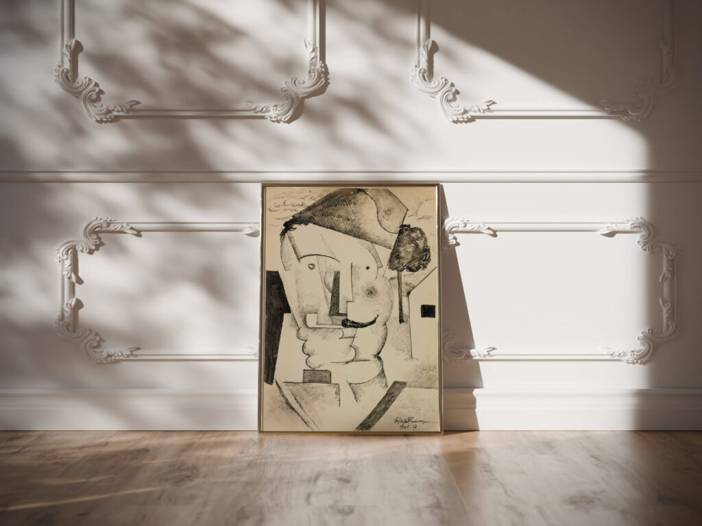 Lofficier Au Bonnet De Police 1917 Roger de La Fresnaye video mockup