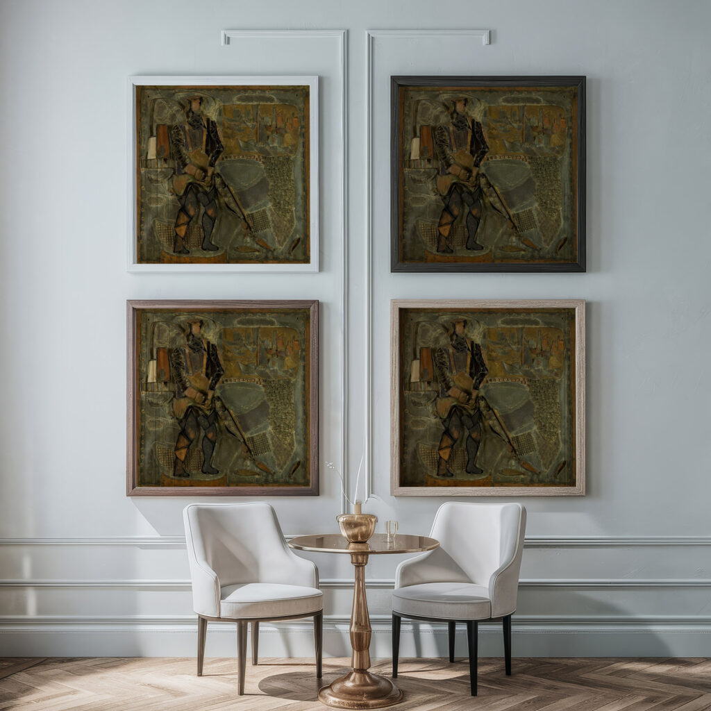 Lofotfisker 1953 Jorleif Uthaug framed posters mockup