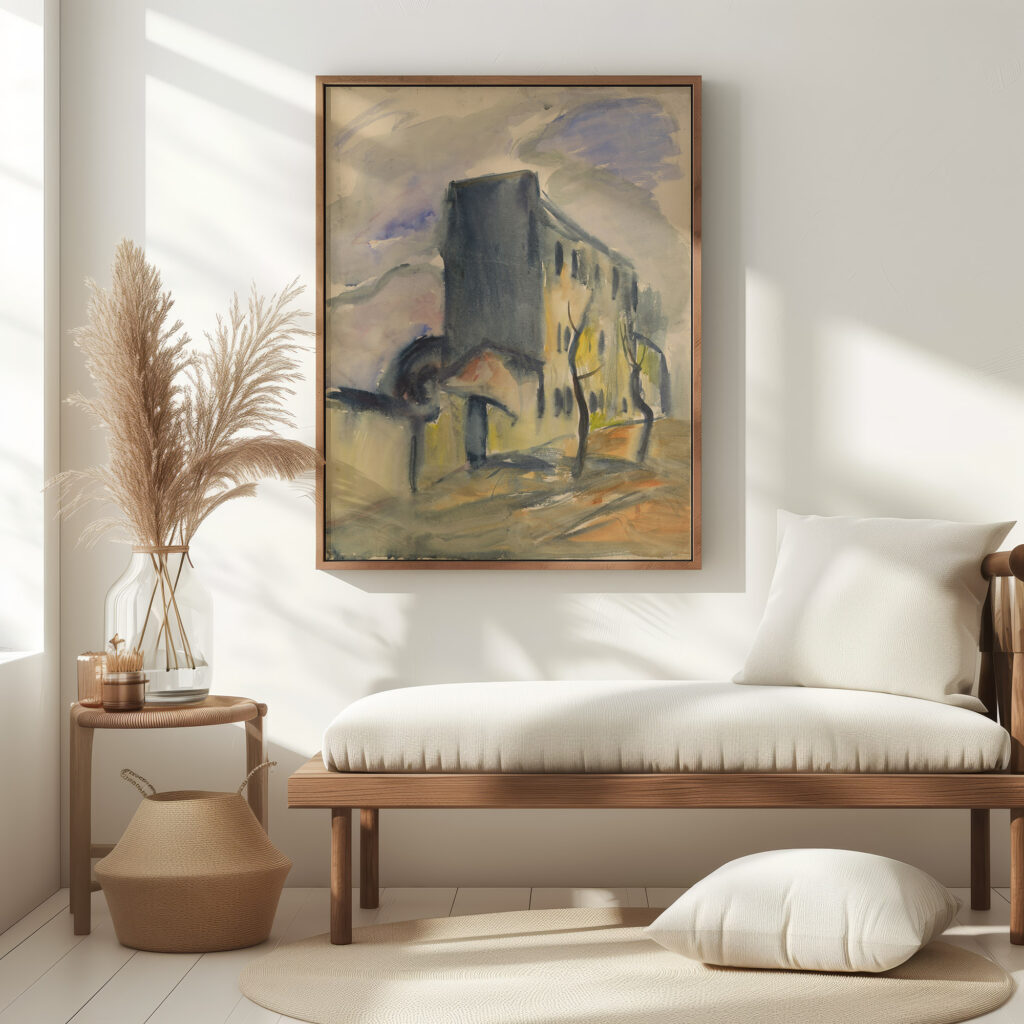 Lonely Blue House 1930 Zolo Palugyay 5 mockup