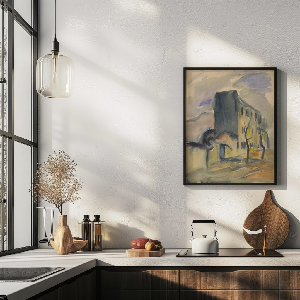 Lonely Blue House 1930 Zolo Palugyay 6 mockup
