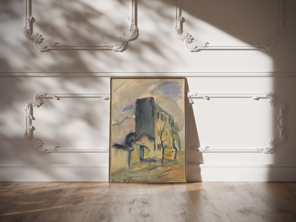 Lonely Blue House 1930 Zolo Palugyay video mockup