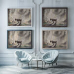 Lonely Horse 1926 Alfred Ost framed posters mockup