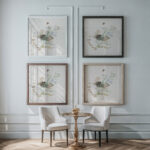 Lorage 1875 Felix Bracquemond framed posters mockup