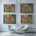 Los dioses 2013 Jose de Martin Simon framed posters mockup