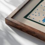 Lotus close up dark wood mockup