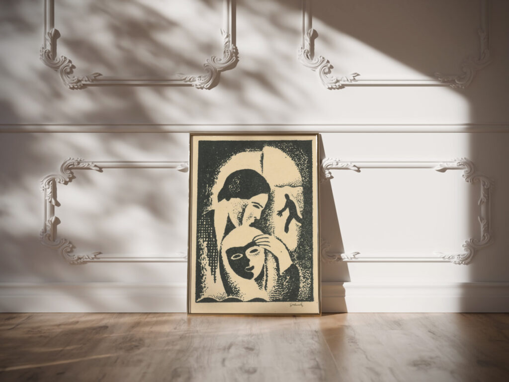 Lovers 1924 Mikulas Galanda video mockup