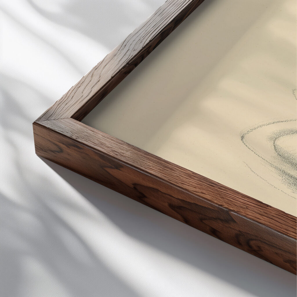 Lovers 1932–1933 Mikulas Galanda close up dark wood mockup