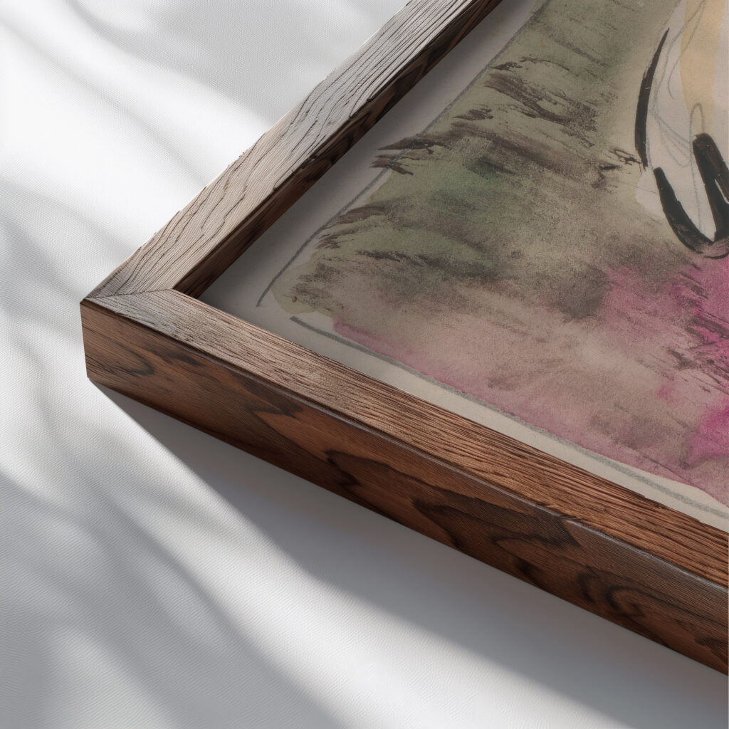 Lovers 1935–1938 Mikulas Galanda close up dark wood mockup