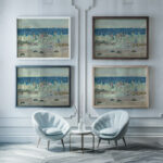 Low Tide 1901 Maurice Prendergast framed posters mockup