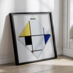 Lozenge Composition with Yellow Black Blue Red and Gray 1921 Piet Mondrian 4 mockup